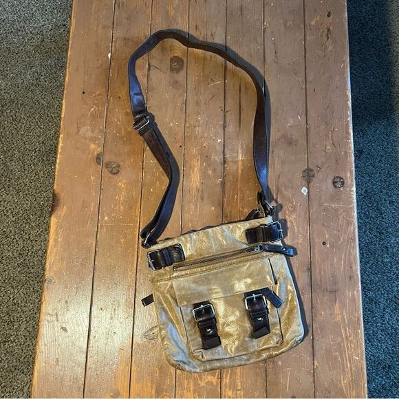 Danier Leather Sling Crossbody Buckle Bag - Picture 1 of 4